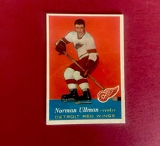 1957-1958 Topps Hockey # 46 - NORM ULLMAN ROOKIE - DETROIT RED WINGS - EXC
