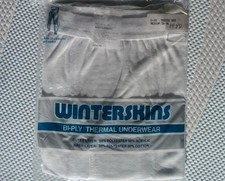 Vtg. NOS Sears Roebuck Winterskins Men's Med. Thermal Underwear Pants - Lot of 2