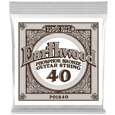 Single Ernie Ball Earthwood Phosphor Bronze Acoustic Guitar .040