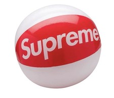 NEW SUPREME INFLATABLE BEACH BALL RED WHITE BOX LOGO SS15