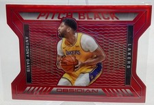 2020-21 Panini Obsidian #22 Anthony Davis Pitch Black Electric Etch Red Flood