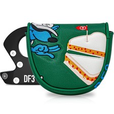 Lab DF3 Golf Putter Cover Magnetic Closure Green Cartoon Embroidery Headcover