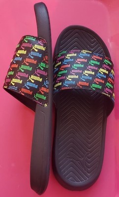 PUMA Popcat Mini Logo Slide Sandals Womens Size 10 NWOT