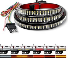 Truck Tailgate Light Bar 48" Triple Row 360 LED Strip 6 Function with Red Runn