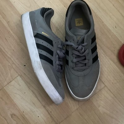 adidas Busenitz Gray Black Skateboarding Shoes Men's Medium Width US Size 11