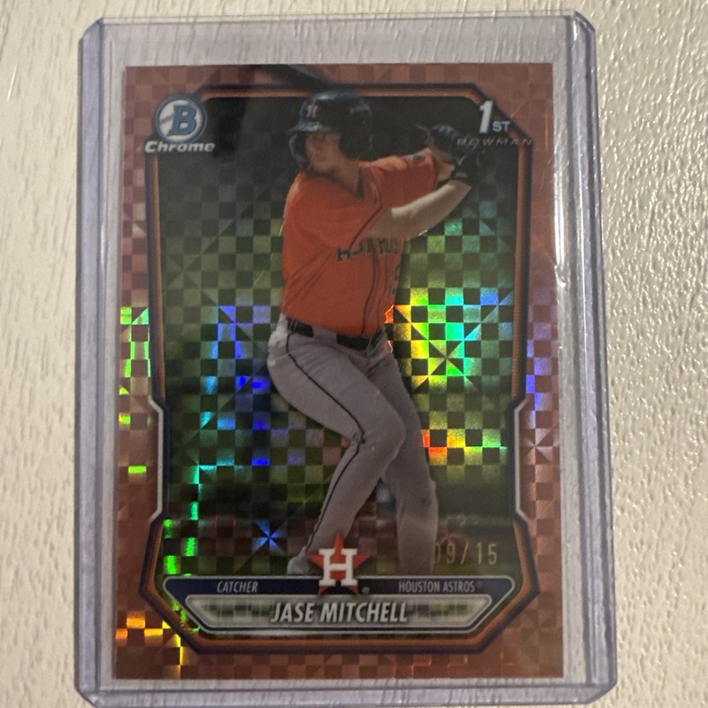 2026 Bowman Chrome Jase Mitchell Rose Gold X-Fractor /15
