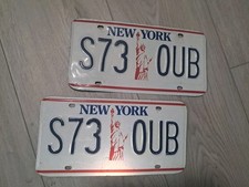 New York State license Plates ( pair) statue of liberty Expired 3+ years, NYS