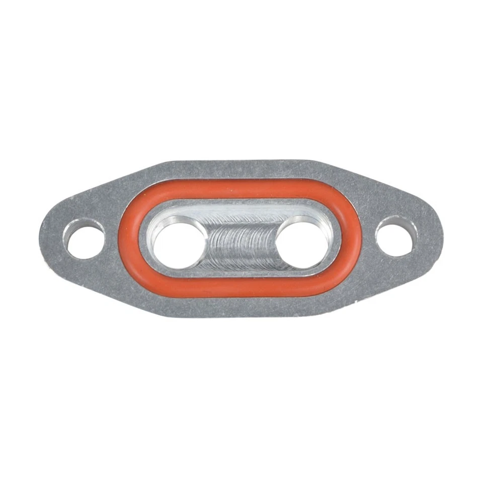 ICT Billet Oil Supply Adapter 551666; Oil Cooler Port Adapter Plate for Chevy LS - Image 2 of 3