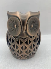 Bath & Body Works COPPER OWL Candle Holder Hand Soap Holder 5” ST