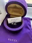 Gucci Icon 18k ring with Interlocking G Size 16 Black Women