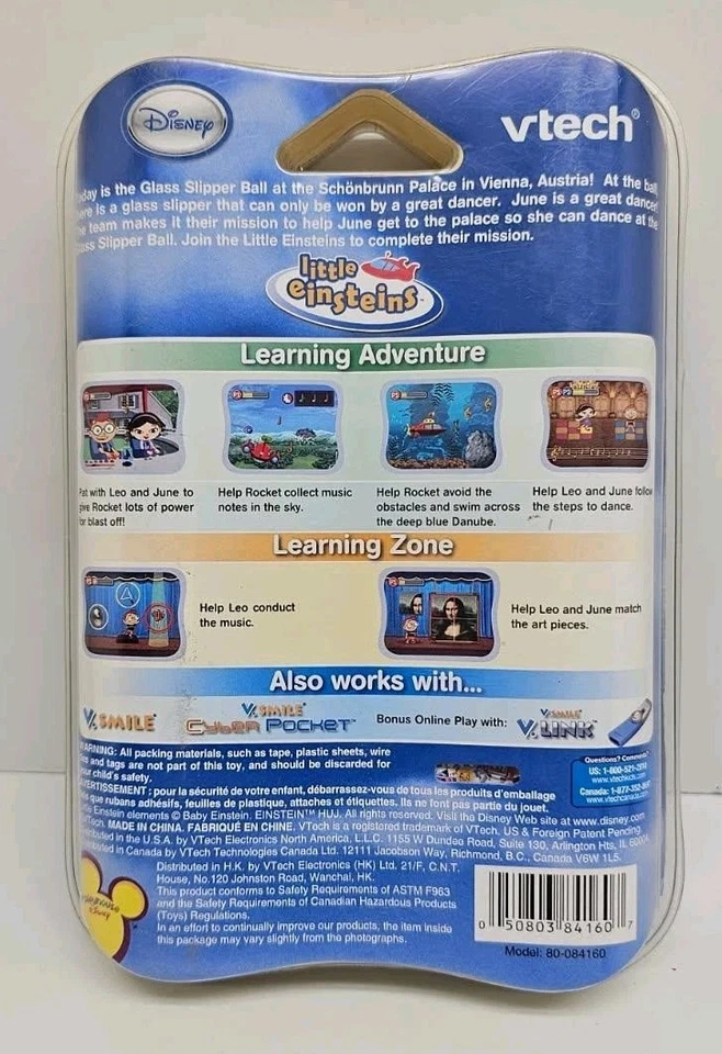 V Tech V Smile Motion Disney Little Einsteins Active Learning Game New - Image 2 of 2