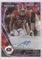 2021 Panini Prizm Draft Picks Purple Ice 74/99 Mark Webb #DPA-MAW Auto 0hk3