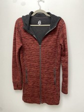 Overland Womans Full Zip Wool Blend Hooded Kn...