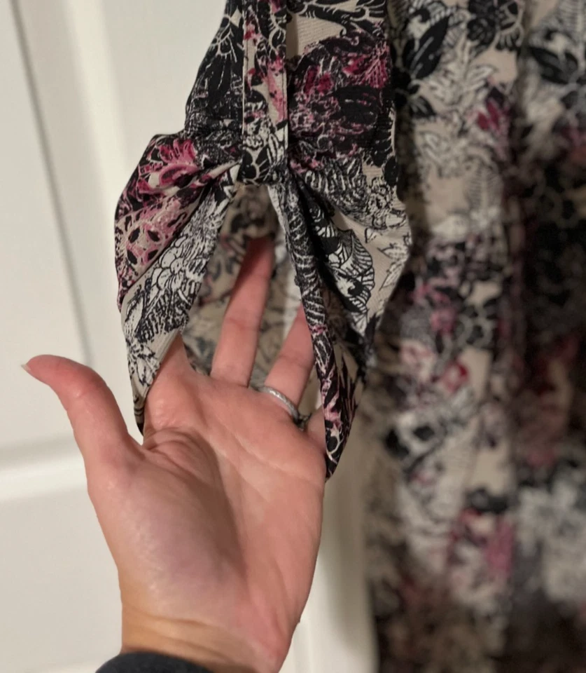 Camisa ligera transparente floral Style & Co para mujer XL manga 3/4 Foto 4 de 4