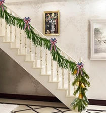 15FTx1 Real Touch Norfolk Pine Garland Artificial Faux Greenery Garlands Chri...