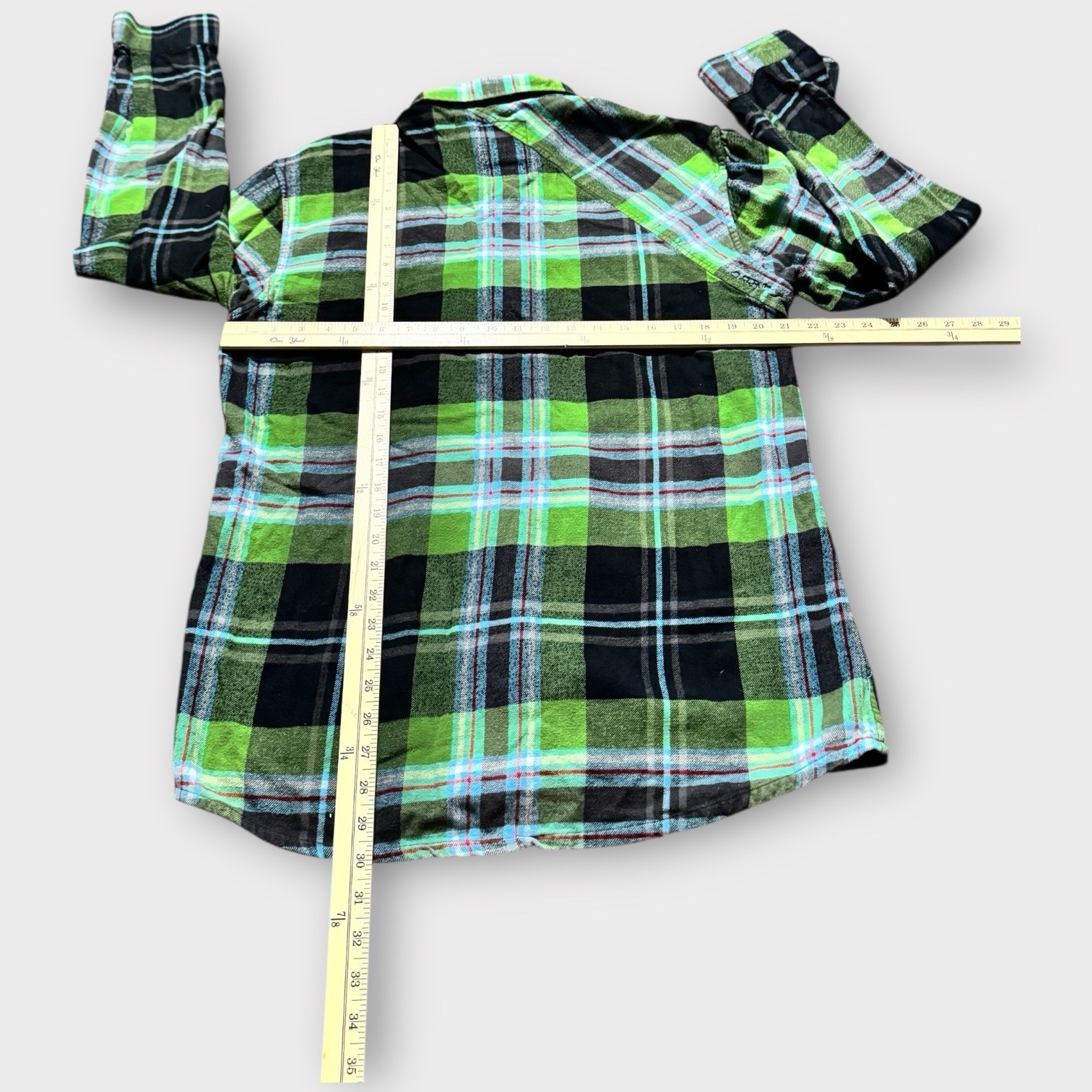 Ocean Current Men's LRG Flannel Shirt Plaid Cotton Button Up Surf Beach Outdoor image 2