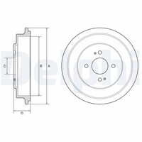 Delphi Bremstrommel BF614 FüR Honda