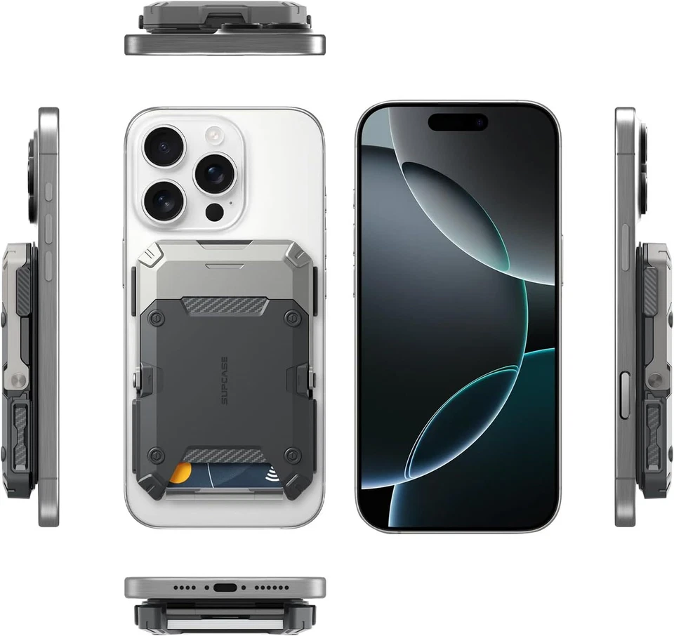 SUPCASE MagSafe Wallet Phone Stand Card Holder Tripod for iPhone 16/15/14/13/12 - Image 3 of 4