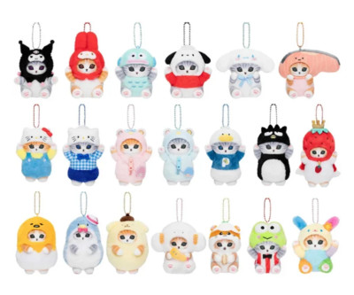 Mofusand Plush Kitty Cat Melody Kuromi Keychain  Dog Key Charm Fob Bag Toy Purse