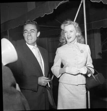 Anne Francis & husband Vintage 2.25 x 2.25 Original B/W Camera Negative