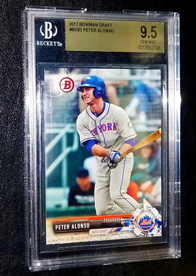 PETER ALONSO RC 2017 Bowman Draft BD83 BGS GEM MINT 9.5 Mets All-Star Pop 15