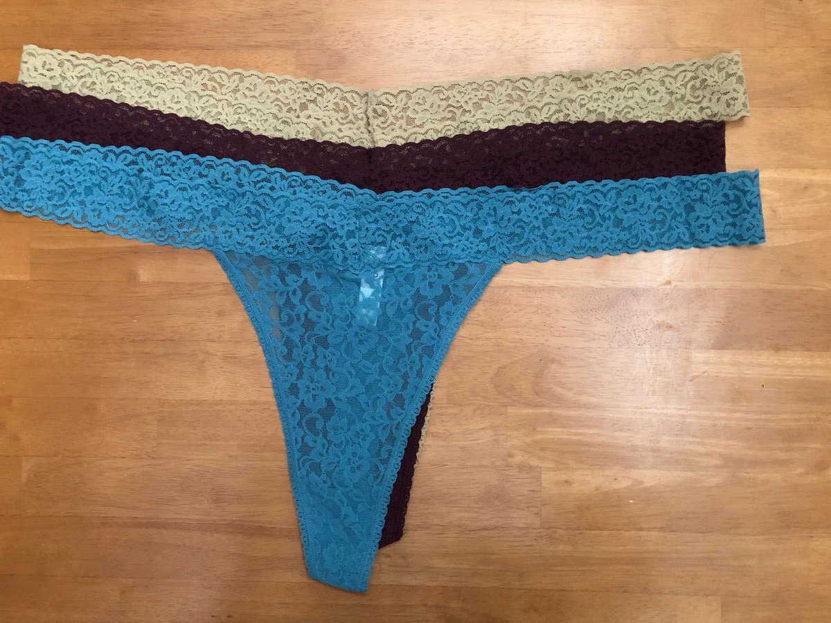 NWOT Nordstrom Rack BP Legit Lace Thong 3 Pack 4X Teal, Nude, Wine Free  Ship