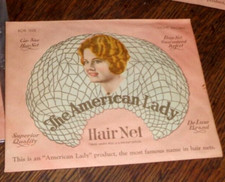 VINTAGE NOS THE AMERICAN LADY LIGHT BROWN HAIR NET BOB SIZE CAP SIZE DELUXE