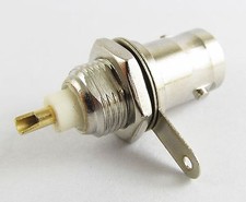 100 x BNC Female Jack with Bulkhead Chassis Panel Mount Connector Nickel Plated