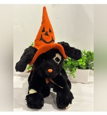 Bunnies By The Bay Plush Halloween Dog Witch Hat 9" Puppy Boom Boom McMoon 2003
