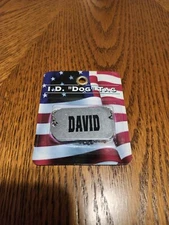 David Dog Tag Necklace 26" Chain