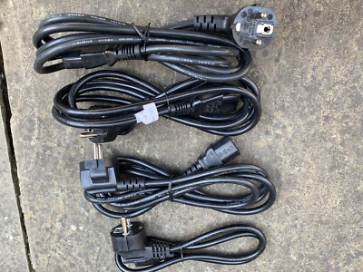 10 x PC Netzkabel Schuko abgewinkelt CEE 7/7 auf Kaltgerätestecker nur IEC C13