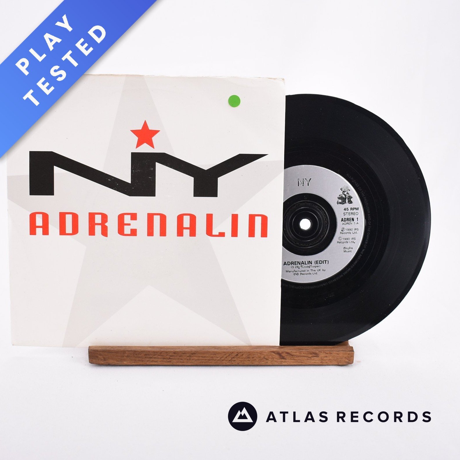 NY - Adrenalin - 7"" Vinyl Record - VG+/VG+