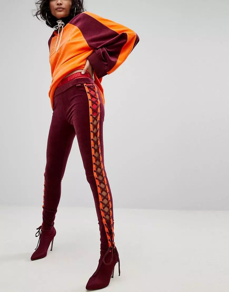 Puma side stripe top leggings