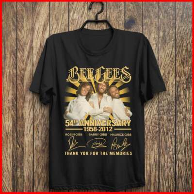 New Rare Anniversary Bee Gees Cotton Black S-234XL Men Women Tee Shirt