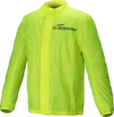ALPINESTARS HURRICANE RAIN V2 WET WEATHER WATERPROOF FL YELLOW MOTORCYCLE JACKET