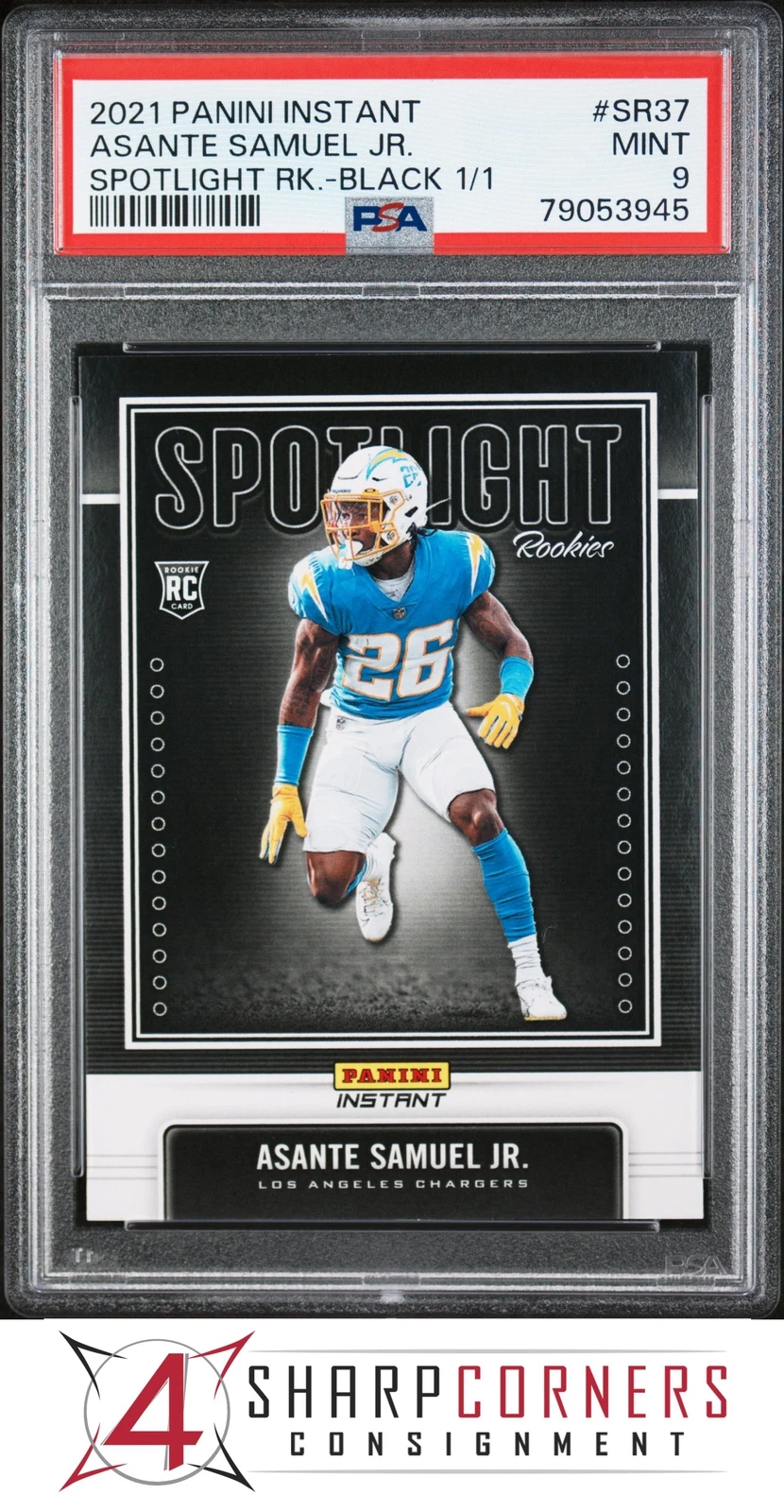 Asante Samuel Jr. Panini Instant Spotlight Rookies #SR37 Black 1/1