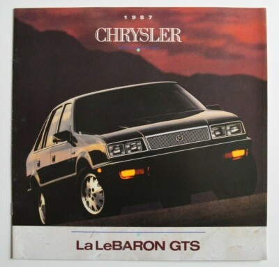 CHRYSLER LeBARON GTS 1987 dealer brochure - French - Canada
