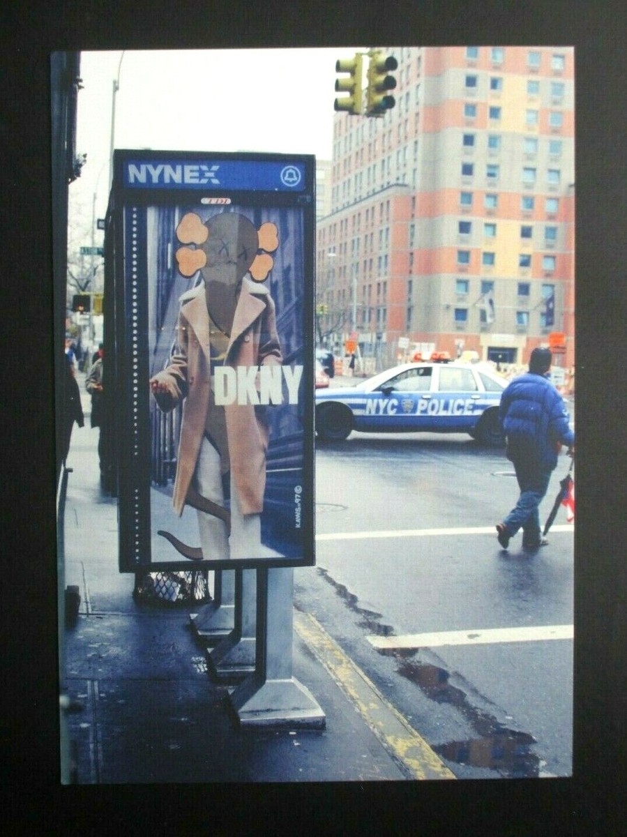 KAWS x NGV Postcard Acrylic on DKNY Advertisement Mini Poster 6 x