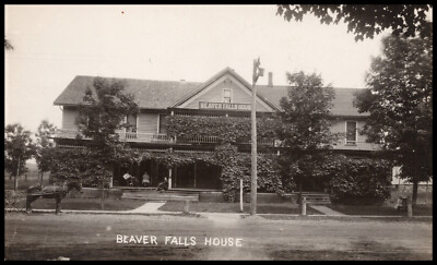 Beaver Falls, New York,  Beaver Falls House,  Lewis Co, Real Photo Postcard RPPC