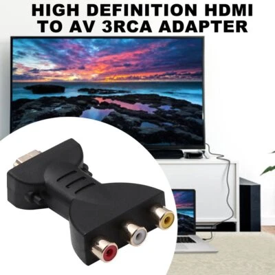 HDMI to 3 RCA Full HD Video 1080P AV Scart Composito Convertitore Adapter
