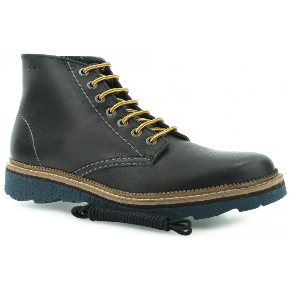 Clarks Hommes ** FRELANT RISE ** CUIR NOIR ** EXTRA LÉGER ** UK 7,8,9 G - Photo 2/4