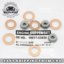 Injector Seal Kit With Heat Shield 19077-53650 Fits Kubota D1105, 3 Cylinder US