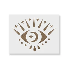 Koruma Evil Eye Stencil - Durable & Reusable Mylar Stencils