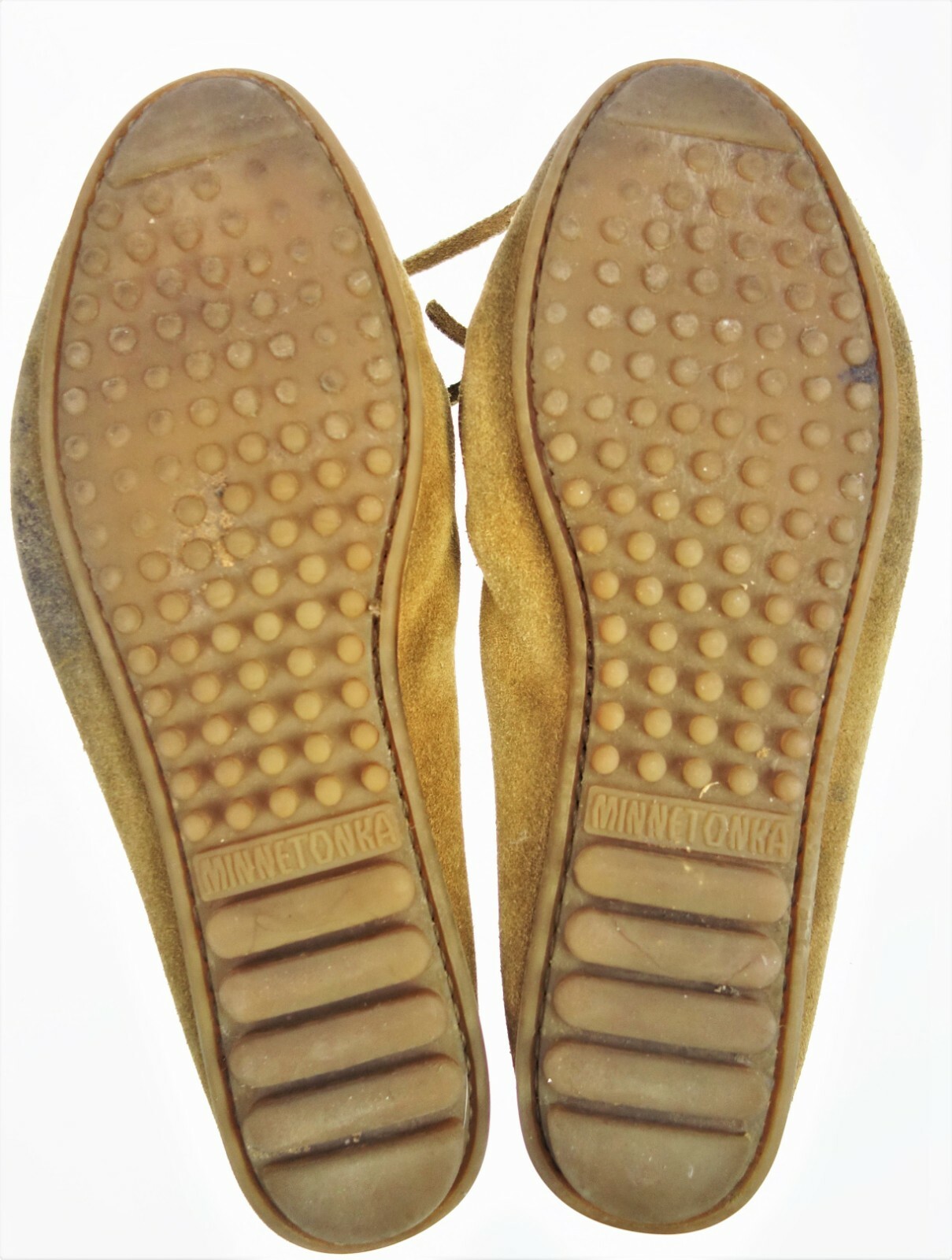 SAOLA Mocassino 8 Minnetonka marrone scamosciato kilty mocassino slip on suola rigida mocassino nativo