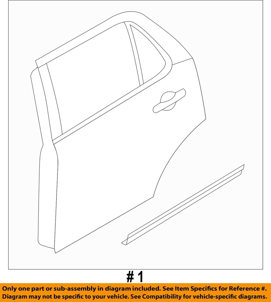 FORD OEM 11-19 Escape Rear Door Door Components-Door Assy FB5Z7824631A ...