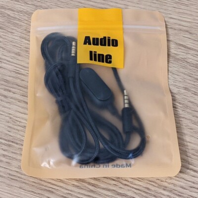 Replacement 3.5mm audio cable for Logitech G Pro X G433 G233 headset inline mute