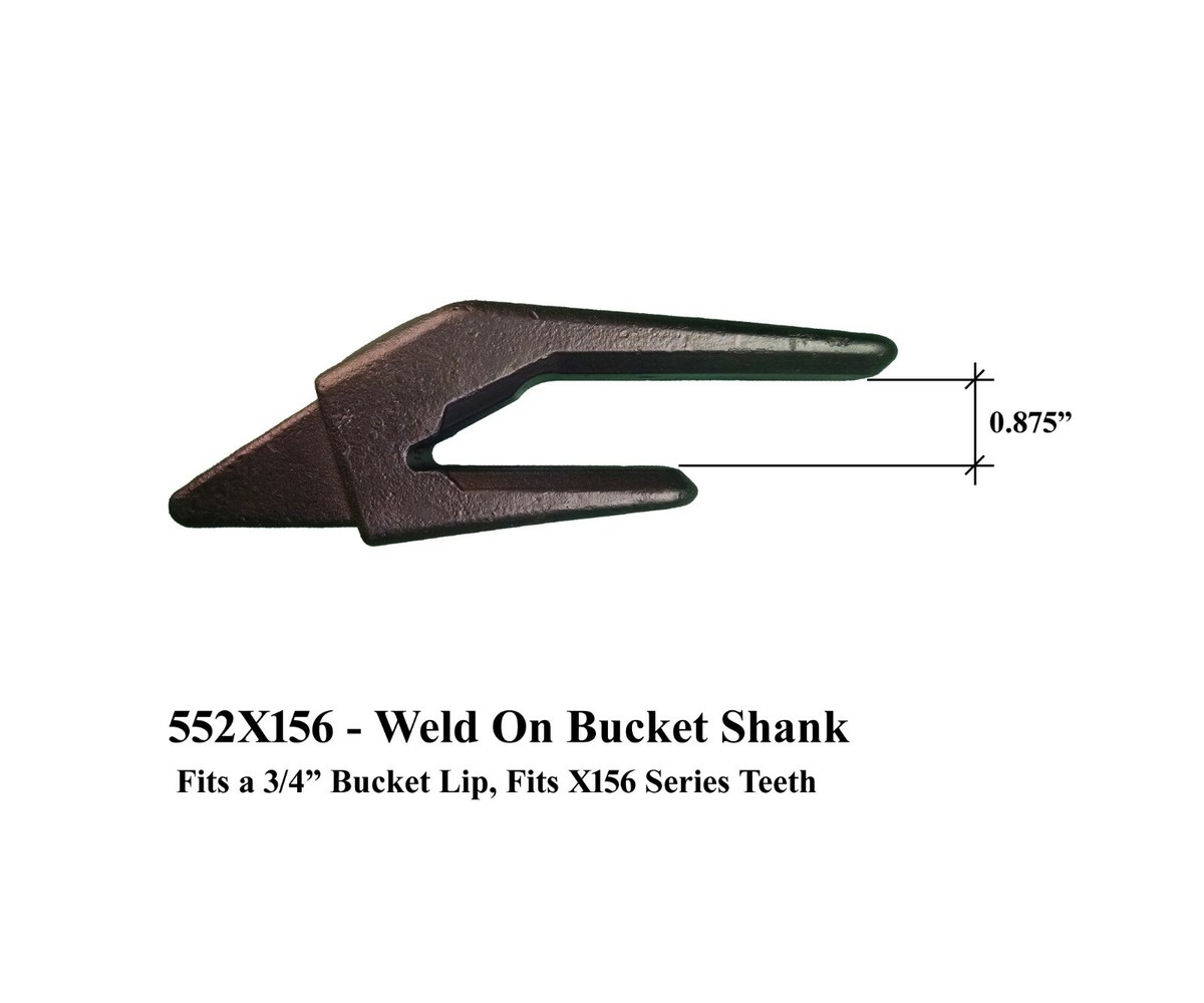 ロッド EX837HF-TRIDENT SPECIAL MODEL 8 Excavator Combo, Weld-on Shank, Trident Rock Tooth & Pin, 3/4