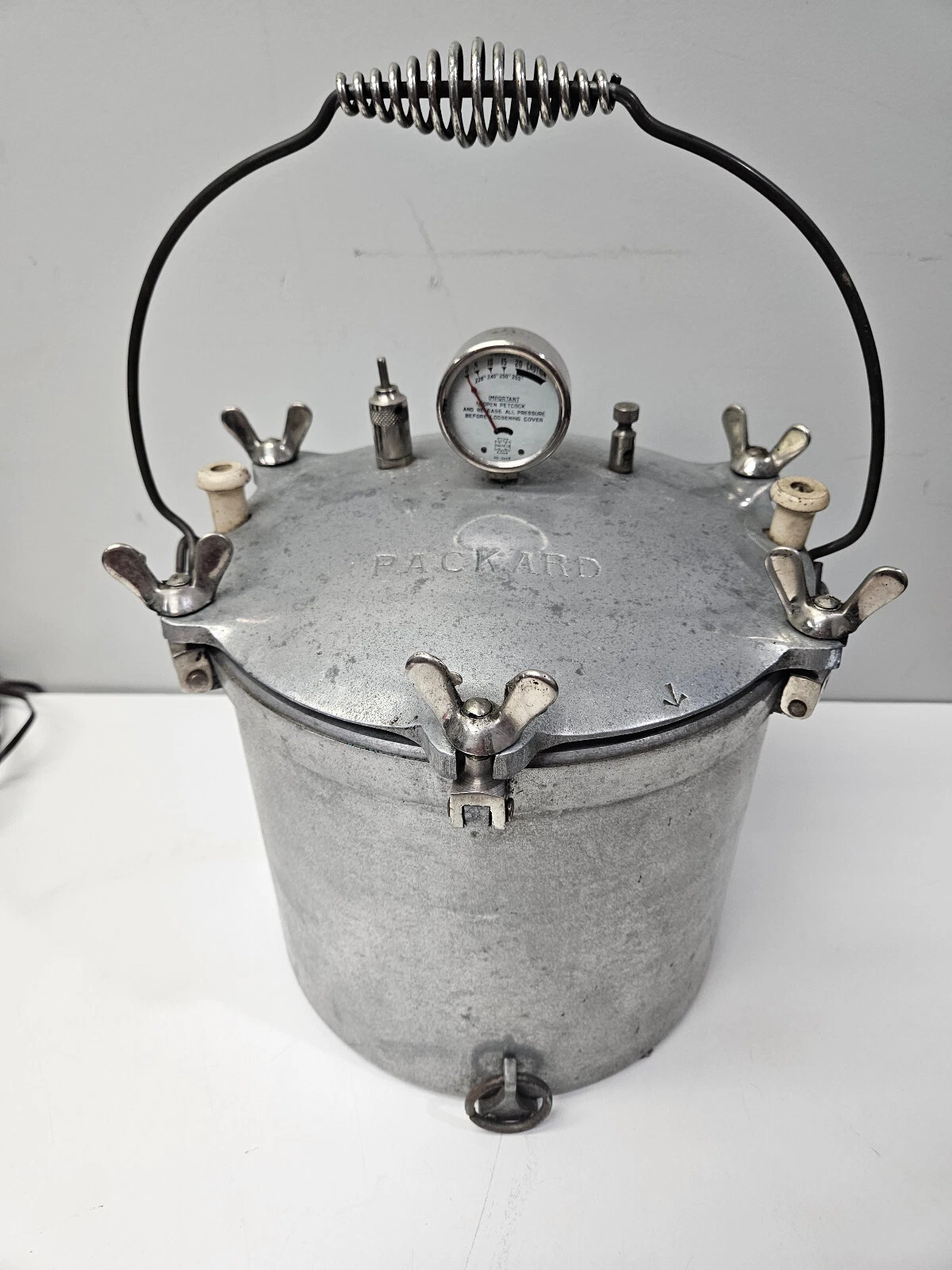 Packard Steampunk Large Pressure Cooker US Gauge 11x11