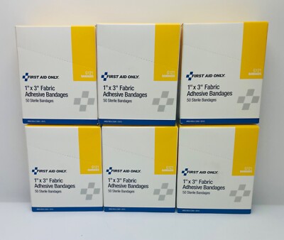 300 Bandages Flexible Fabric Bandage First Aid Only 1'' X 3'' Sterile G121