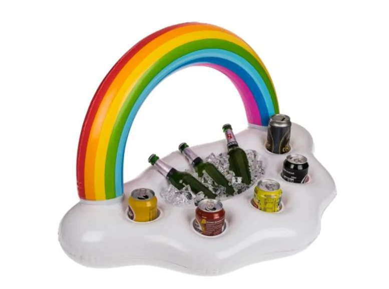 Aufblasbarer Getränkehalter Pool Schwimmend Wolkenform Weiß Flamingo - Bild 2 von 4